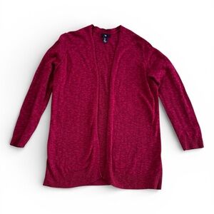 GAP Women's Deep Pink Open Cardigan